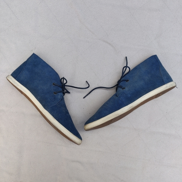 Soludos Desert Boot Chukka Blue Suede Boho Sz 7 - Picture 3 of 9